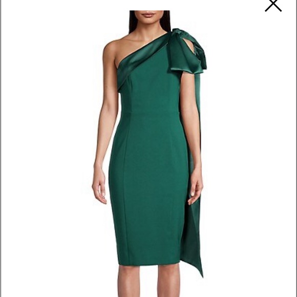 Lavish Alice one shoulder bow midi dress. - Picture 2 of 6